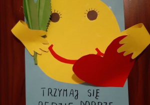 Praca plastyczna na akcję.