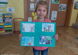 Maria Trawczyńska z pracą konkursową.