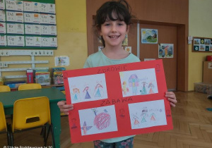 Lena Lewandowska z pracą konkursową.