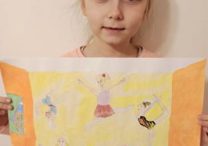 Hanna Piskała z pracą konkursową.