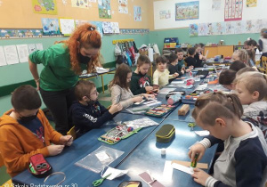 Uczniowie kl.2b podczas warsztatów.