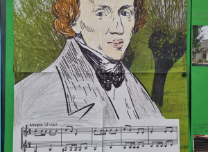Życie i twórczość Fryderyka Chopina - plakaty wykonane przez uczniów klasy IIA