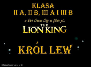 Król Lew - kl.2a,2b,3a,3b
